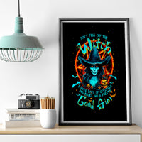 Witch Skull Canvas Wall Art Don't Pss Off The Witch - Wonder Print Shop