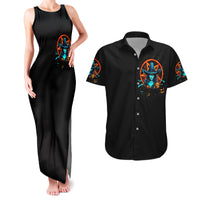 Witch Skull Couples Matching Tank Maxi Dress and Hawaiian Shirt Don't Pss Off The Witch - Wonder Print Shop