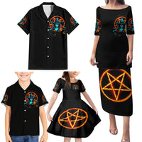 Witch Skull Family Matching Puletasi Dress and Hawaiian Shirt Don't Pss Off The Witch - Wonder Print Shop