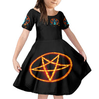 Witch Skull Family Matching Short Sleeve Bodycon Dress and Hawaiian Shirt Don't Pss Off The Witch - Wonder Print Shop