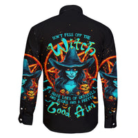 Witch Skull Family Matching Short Sleeve Bodycon Dress and Hawaiian Shirt Don't Pss Off The Witch - Wonder Print Shop