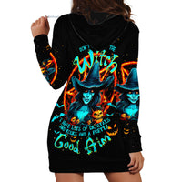 Witch Skull Hoodie Dress Don't Pss Off The Witch - Wonder Print Shop