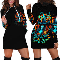 Witch Skull Hoodie Dress Don't Pss Off The Witch - Wonder Print Shop
