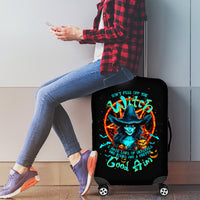 Witch Skull Luggage Cover Don't Pss Off The Witch - Wonder Print Shop