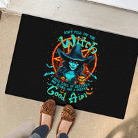 Witch Skull Rubber Doormat Don't Pss Off The Witch - Wonder Print Shop