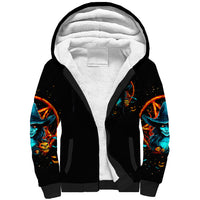 Witch Skull Sherpa Hoodie Don't Pss Off The Witch - Wonder Print Shop