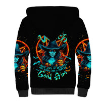Witch Skull Sherpa Hoodie Don't Pss Off The Witch - Wonder Print Shop