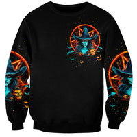 Witch Skull Sweatshirt Don't Pss Off The Witch - Wonder Print Shop