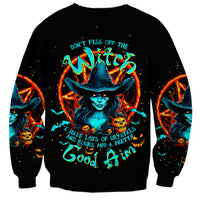 Witch Skull Sweatshirt Don't Pss Off The Witch - Wonder Print Shop