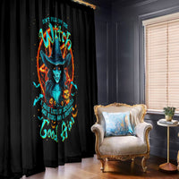 Witch Skull Window Curtain Don't Pss Off The Witch - Wonder Print Shop