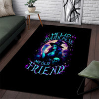 Witch Skull Area Rug Hello Darkness My Old Friend - Wonder Print Shop