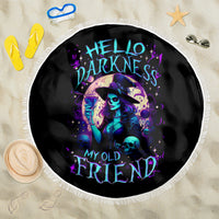 Witch Skull Beach Blanket Hello Darkness My Old Friend - Wonder Print Shop