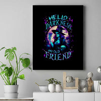 Witch Skull Canvas Wall Art Hello Darkness My Old Friend - Wonder Print Shop
