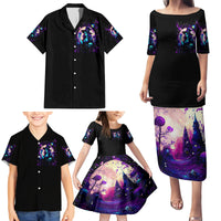 Witch Skull Family Matching Puletasi Dress and Hawaiian Shirt Hello Darkness My Old Friend - Wonder Print Shop