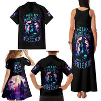 Witch Skull Family Matching Tank Maxi Dress and Hawaiian Shirt Hello Darkness My Old Friend - Wonder Print Shop