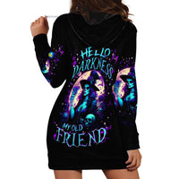 Witch Skull Hoodie Dress Hello Darkness My Old Friend - Wonder Print Shop