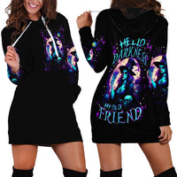 Witch Skull Hoodie Dress Hello Darkness My Old Friend - Wonder Print Shop