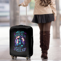 Witch Skull Luggage Cover Hello Darkness My Old Friend - Wonder Print Shop