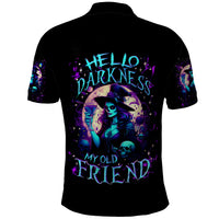 Witch Skull Polo Shirt Hello Darkness My Old Friend - Wonder Print Shop