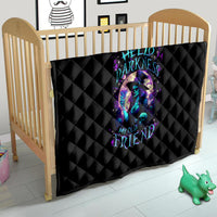 Witch Skull Quilt Hello Darkness My Old Friend - Wonder Print Shop