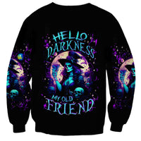 Witch Skull Sweatshirt Hello Darkness My Old Friend - Wonder Print Shop