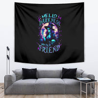 Witch Skull Tapestry Hello Darkness My Old Friend - Wonder Print Shop