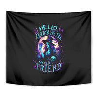 Witch Skull Tapestry Hello Darkness My Old Friend - Wonder Print Shop