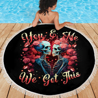 Couple Skull Beach Blanket You & Me We Got This - Wonder Print Shop
