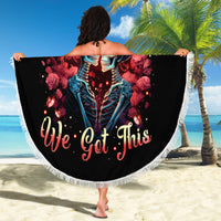 Couple Skull Beach Blanket You & Me We Got This - Wonder Print Shop