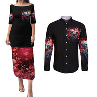 Couple Skull Couples Matching Puletasi Dress and Long Sleeve Button Shirt You & Me We Got This - Wonder Print Shop