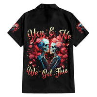 Couple Skull Family Matching Off Shoulder Short Dress and Hawaiian Shirt You & Me We Got This - Wonder Print Shop
