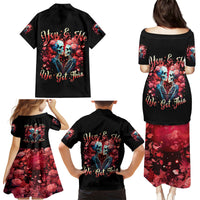Couple Skull Family Matching Puletasi Dress and Hawaiian Shirt You & Me We Got This - Wonder Print Shop