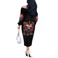 Couple Skull Off The Shoulder Long Sleeve Dress You & Me We Got This - Wonder Print Shop