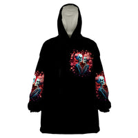 Couple Skull Wearable Blanket Hoodie You & Me We Got This - Wonder Print Shop