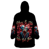 Couple Skull Wearable Blanket Hoodie You & Me We Got This - Wonder Print Shop