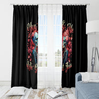 Couple Skull Window Curtain You & Me We Got This - Wonder Print Shop