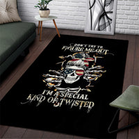 Girl Skull Area Rug Don't Try To Figured Me Out I Special Kind - Wonder Print Shop