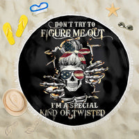 Girl Skull Beach Blanket Don't Try To Figured Me Out I Special Kind - Wonder Print Shop