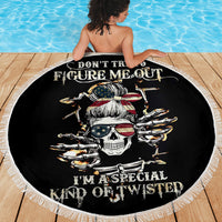 Girl Skull Beach Blanket Don't Try To Figured Me Out I Special Kind - Wonder Print Shop
