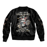Girl Skull Bomber Jacket Don't Try To Figured Me Out I Special Kind - Wonder Print Shop