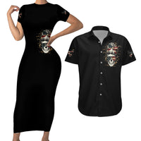 Girl Skull Couples Matching Short Sleeve Bodycon Dress and Hawaiian Shirt Don't Try To Figured Me Out I Special Kind - Wonder Print Shop