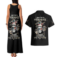 Girl Skull Couples Matching Tank Maxi Dress and Hawaiian Shirt Don't Try To Figured Me Out I Special Kind - Wonder Print Shop