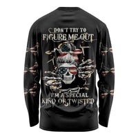 Girl Skull Long Sleeve Shirt Don't Try To Figured Me Out I Special Kind - Wonder Print Shop