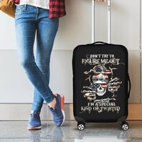 Girl Skull Luggage Cover Don't Try To Figured Me Out I Special Kind - Wonder Print Shop
