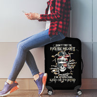 Girl Skull Luggage Cover Don't Try To Figured Me Out I Special Kind - Wonder Print Shop