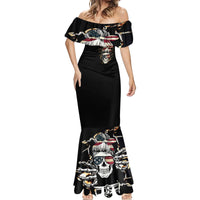 American Skull Mermaid Dress I Talk I Smile But Be Carefull When I Silent - Wonder Print Shop