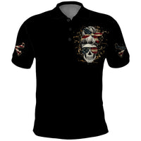 American Skull Polo Shirt I Talk I Smile But Be Carefull When I Silent - Wonder Print Shop