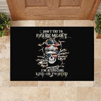 Girl Skull Rubber Doormat Don't Try To Figured Me Out I Special Kind - Wonder Print Shop
