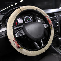 Flower Skull Steering Wheel Cover Fresh Out Of Fuck - Wonder Print Shop