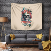 Flower Skull Tapestry Fresh Out Of Fuck - Wonder Print Shop